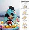 1pc, Mickey Mouse Inspired, Colorful Balloons, Happy Birthday Gift, Seasonal Decorative Blanket, Soft Flannel Throw Blanket, Living Room, Tr