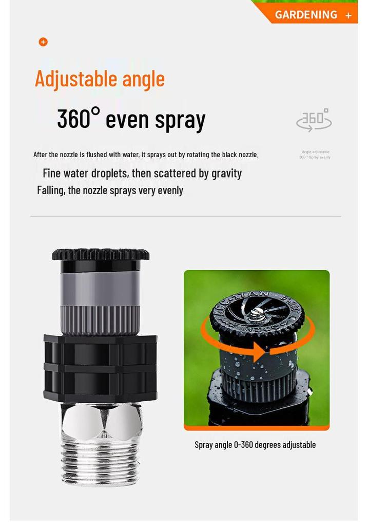 360° Adjustable Automatic Lawn & Garden Sprinkler Head