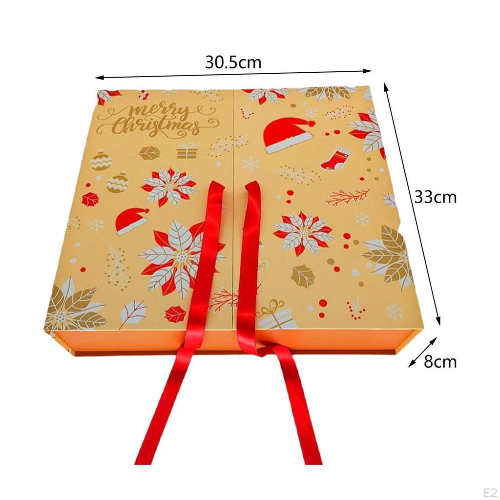 Advent Calendar Christmas Decor for Bookshelf Coffee Table Living Room