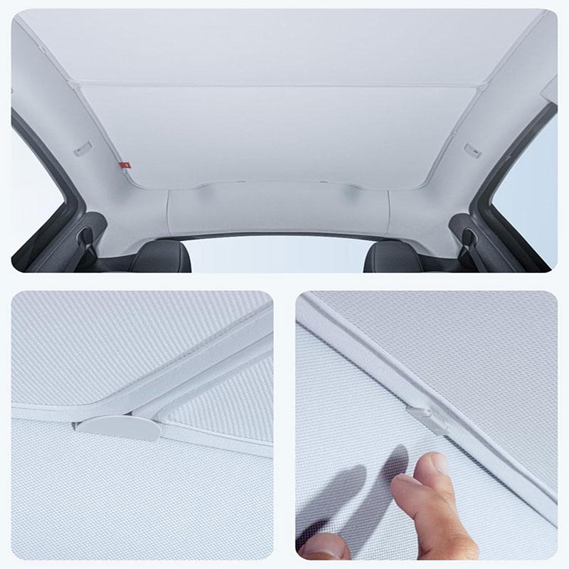 Skylight Sunshade For Tesla Model Y Juniper 2025 Nano Ice Crystal Heat Insulation Glass Front Rear Sunroof Sun Visor Accessories