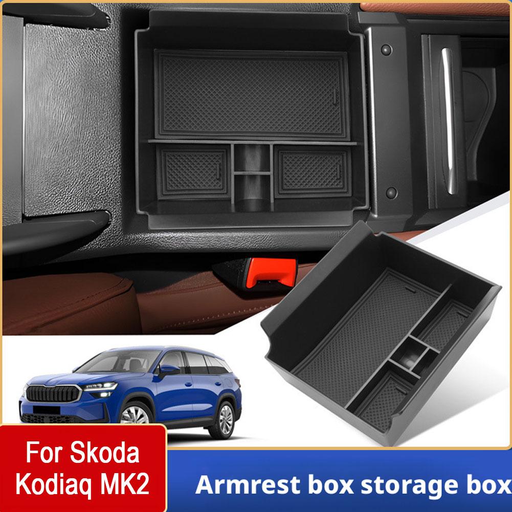 Center Console Armrest Storage Box For Skoda Kodiaq 2nd Generation models, covering years 2025, 2025, and 2026 B7J8