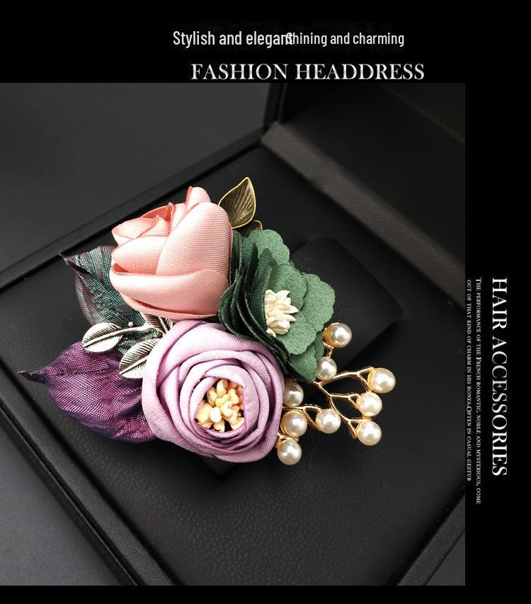 2021 Korean Fabric Flower Brooch - Elegant & Versatile Women's Accessory for Clothing