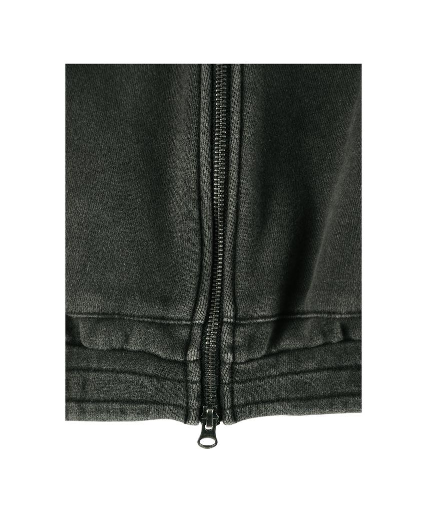 Ertr Picket Girl Patch Zip Up Jacket Black