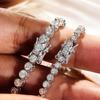 Smyoue 3 Colors 2/3mm Bubbles All Moissanite Tennis Bracelet for Women Men Bangles Full Diamond Pure 925 Silver Chain Jewelry
