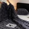 Cozyglam Soft Fluffy Plush Blanket for Bed, Bedspread Gray