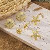 3 Paia di Orecchini a Bottone Geometrici Stella Marina & Conchiglia da Donna - Set Moda Estiva