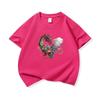 Blumen-Drachen-Print Grafik-T-Shirt Kinder Reiner Baumwoll-Rundhals Freizeit Atmungsaktiv Kurzarm Oberteile Mehrfarbig Für Mädchen Jungen