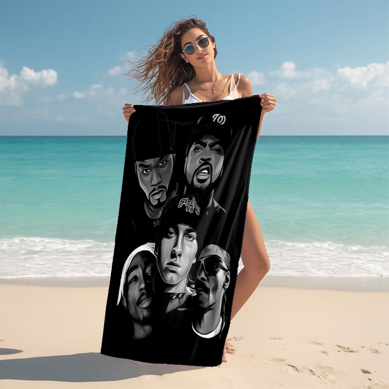 1Pc Eminem'S Urban Style Beach Towel Microfiber Beach Towel Thin Absorbent For Beach Swimming Yoga Bath Sports 091795
