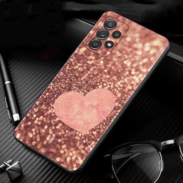 

Для Samsung Galaxy A51 A71 A01 A11 A21 A21s A31 A41 A72 A52 A42 A32 A22 A12 A02 A02s F42 Shell Rose Pink Purple Bling Pattern For Samsung A11