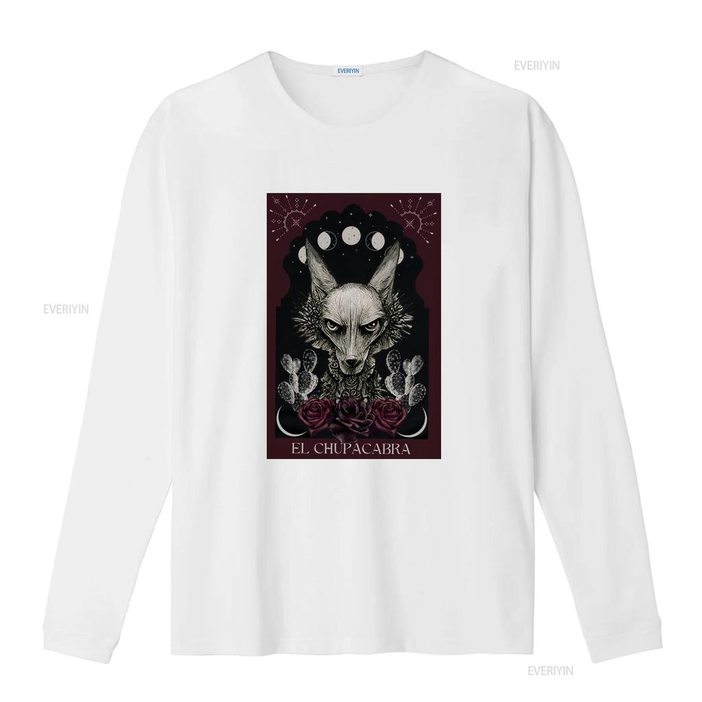 El Chupacabra T Shirt Cryptid Tarot Card Supernatural Cryptids Folklore Cryptidcore vintage Washed Top For Everyday Wear