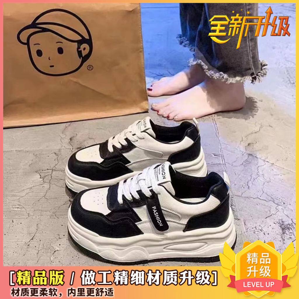 Board Shoes Women's 2025 Spring New Sports Shoes Versatile Height Increase Casual White Shoes Women's Live Foreign Trade