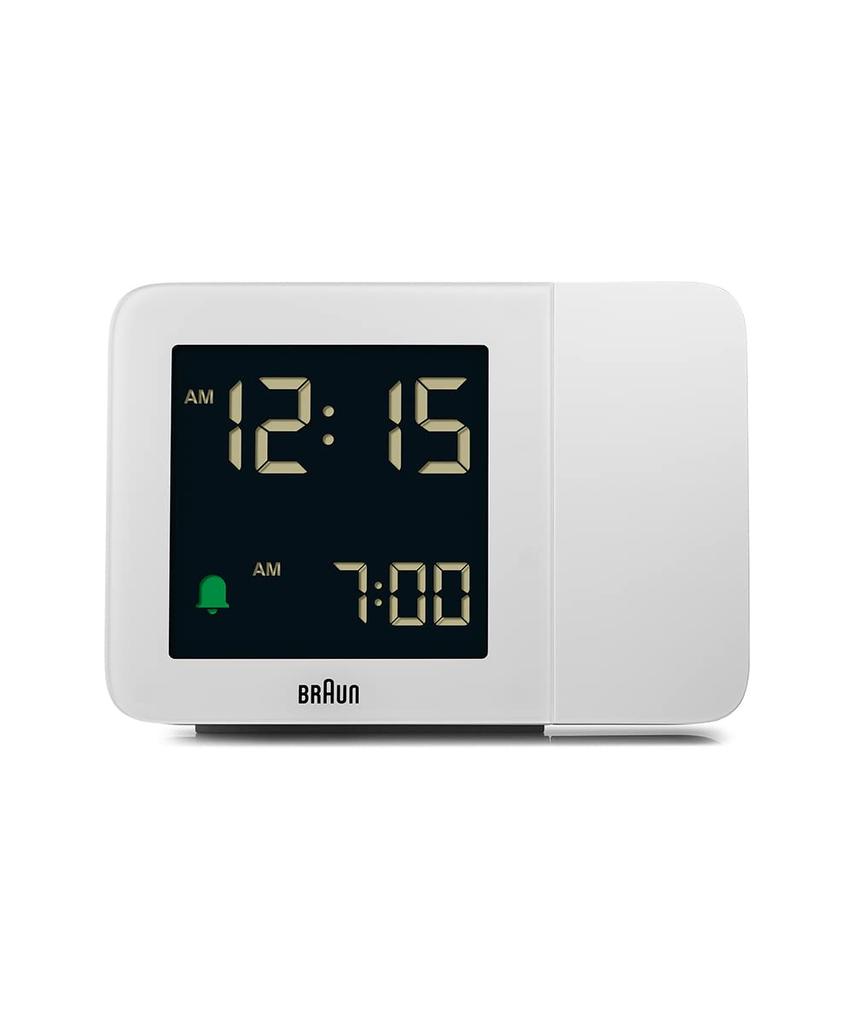 Braun Digital Projection Alarm Clock BC15W Officially Imported White,