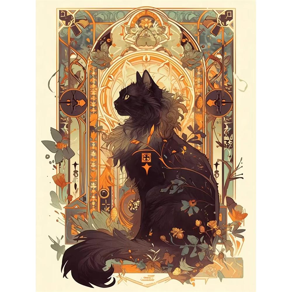 Resin 2026 New 5D Diy Diamond Painting Animal Cat Full Square Round Mosaic Flower Complete Kit Art Wall Decor Gift