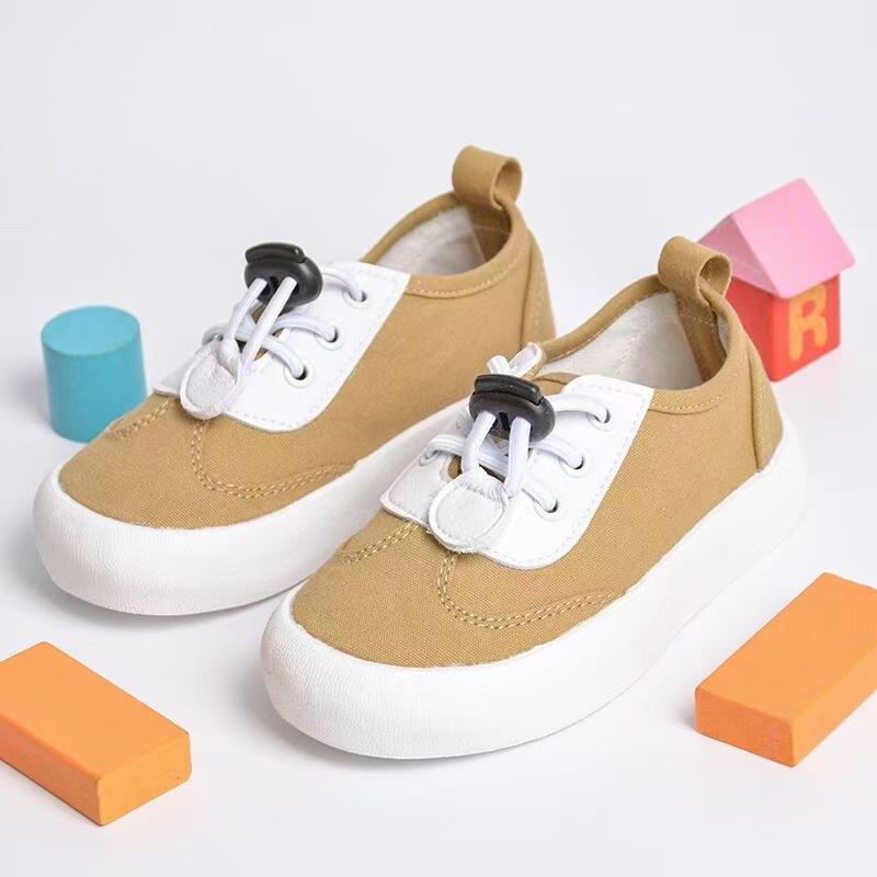 

Children Canvas Shoes Spring Newest Lacing Girl S Canvas Upper Sports Style Shoes Boys&Amp;Girls Soft Bottom Sneakers 26