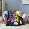 JoJo's Bizarre Adventure Blankets Japanese Anime Wool Throw Blankets Bedding Couch Decoration Thin Bedspread Multi-function