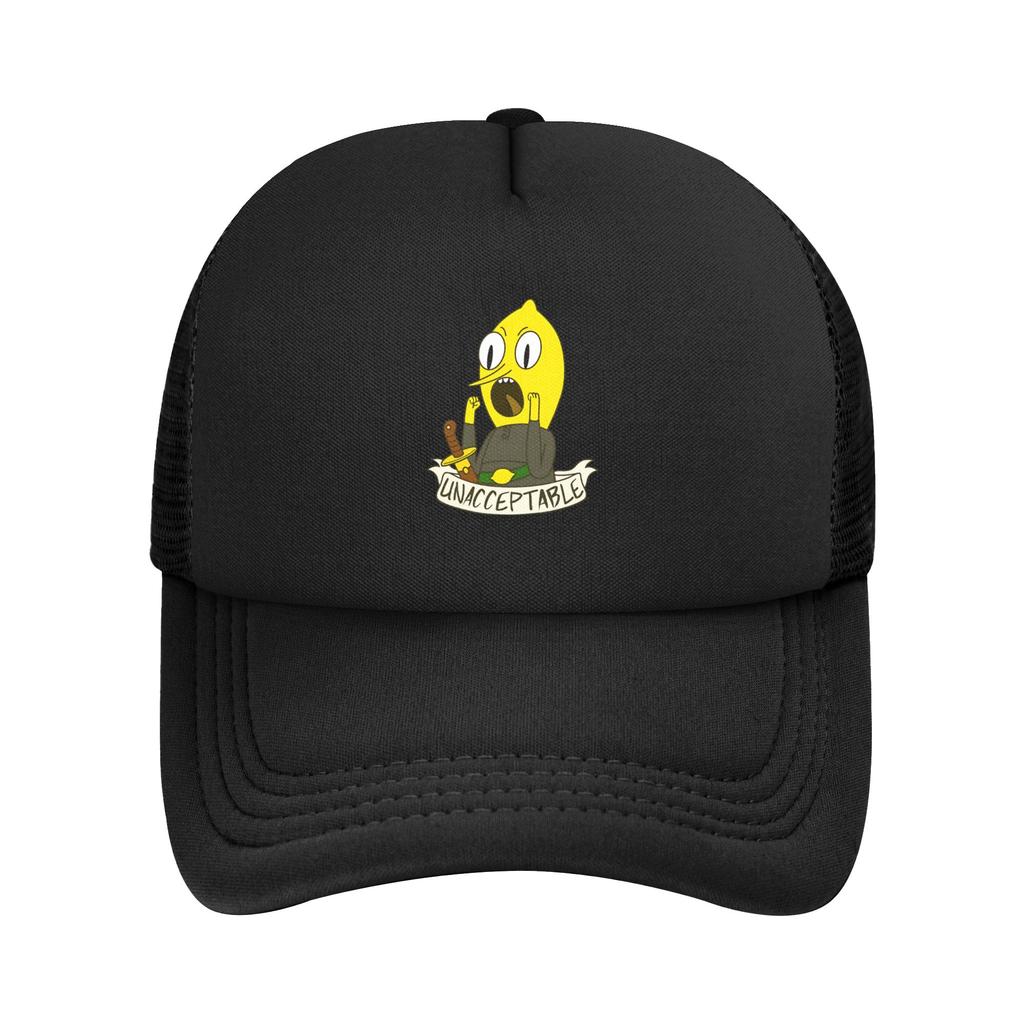 Unisex Lemongrab Cartoon Lemon Trucker Caps Mesh Baseball Caps Snapback Caps Hat Sun Hat Adjustable Sun Caps Washable