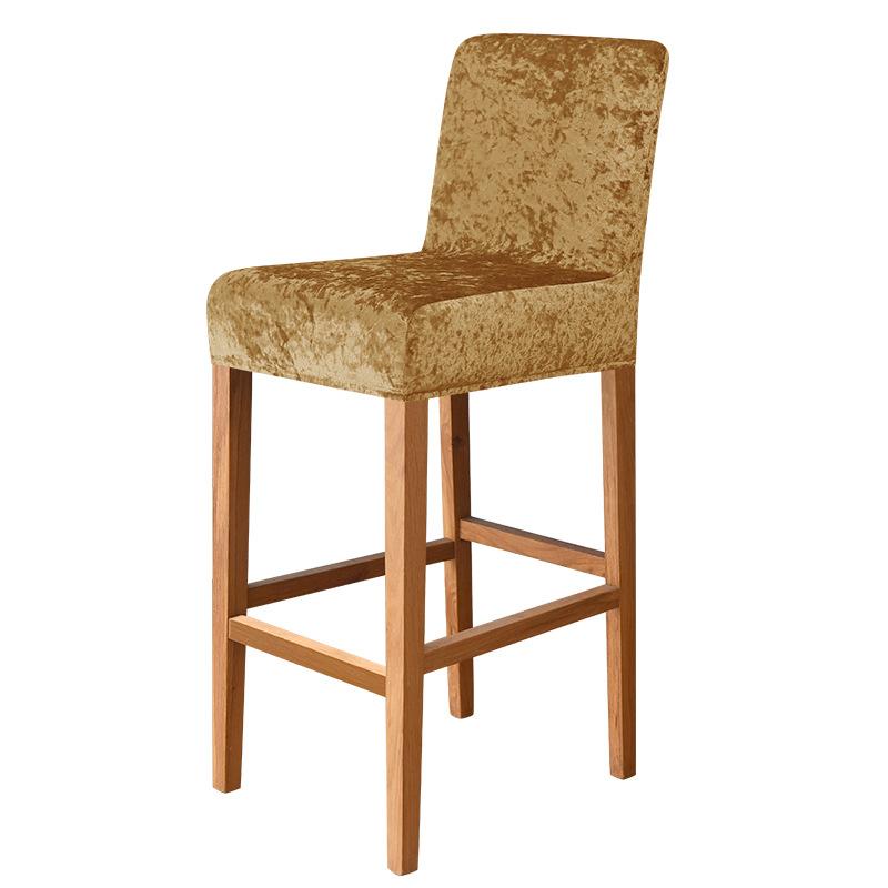 

Блискуча тканина з коротким чохлом на спинку крісла з еластичним декором. Чохол на стілець для барного стільця для клубної їдальні, кафе, домашнього маленького розміру. 1 Piece золотий