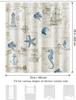 Modern Nautical Anchor Lighthouse Sailing Shower Curtain 180 X 200cm Washable Polyester Shower Curtain with 12 Hooks