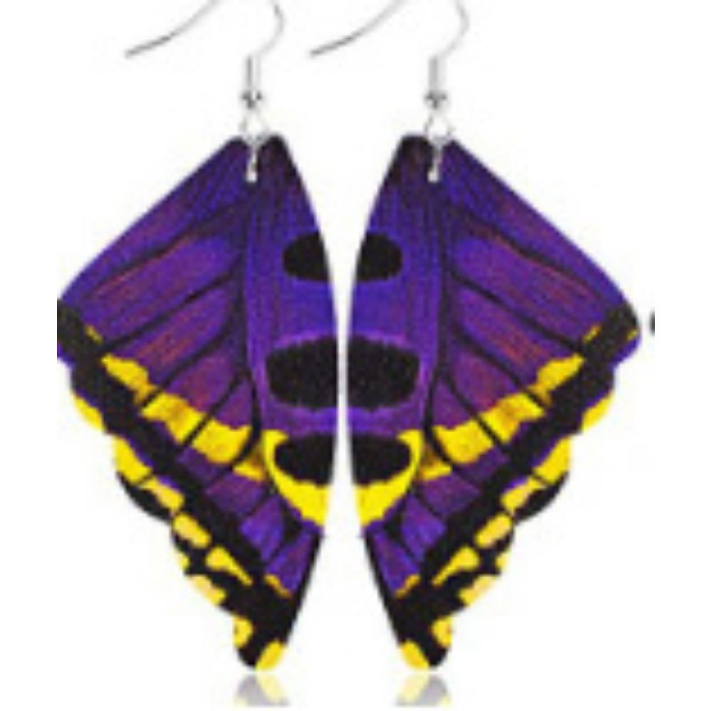 Nowe zabytkowe kolczyki z motylimi skrzydłami w stylu boho, kolorowe kolczyki dla kobiet, biżuteria na prezenty