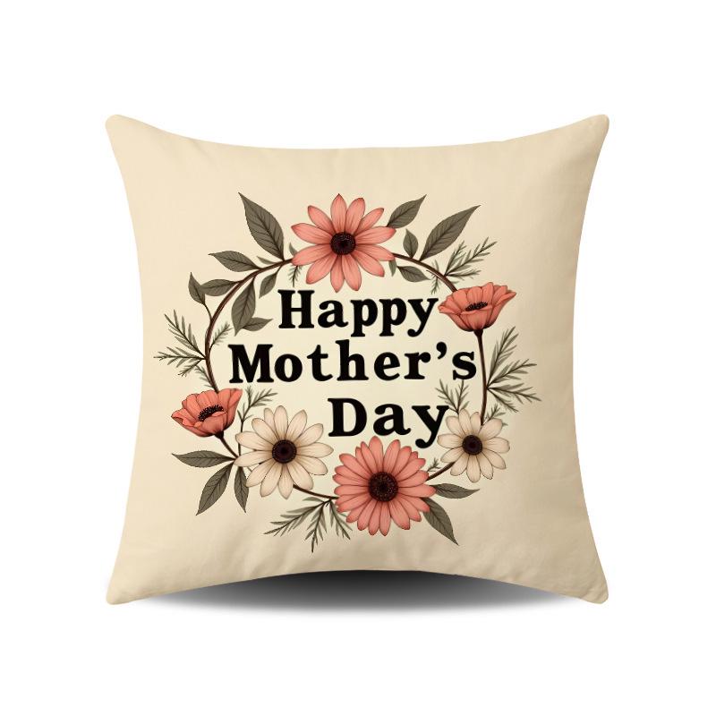 Mother's Day Festive Atmosphere Cushion Covers for Home and Sofa Decor