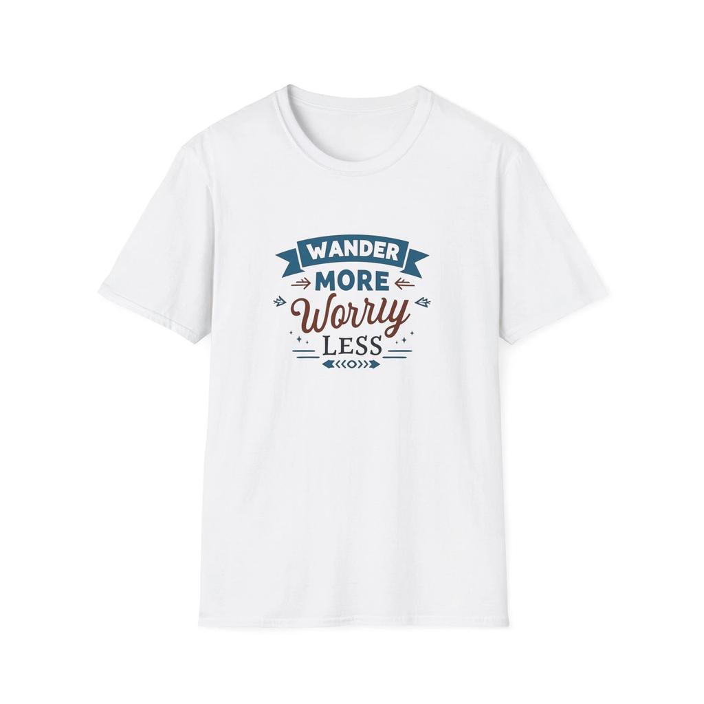 Wander More Worry Less T-Shirt | Travel Quote Tee
