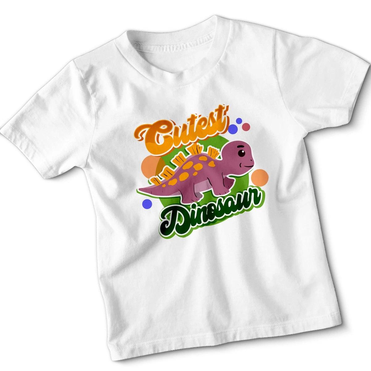 Cute Dinosaurs Print Illustration With Text Perfect For Kids Tshirt S