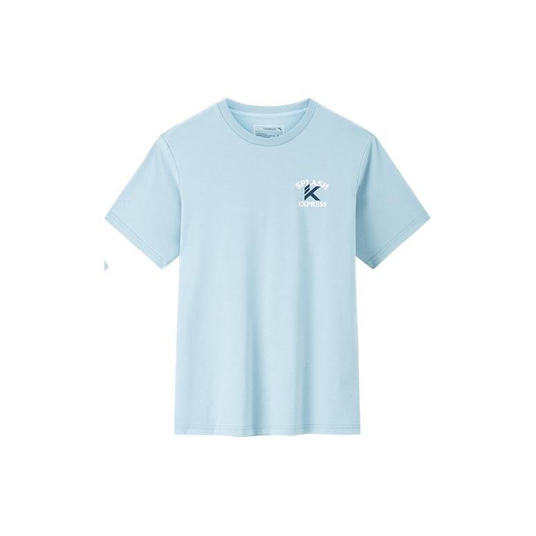 ANTA T Shirts Men s Blue Crew Neck Moderate Straight Fit 152321168-2 L
