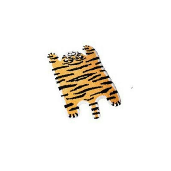 Water-Absorbent Non-Slip Cartoon Tiger Rug: Tufted, Thickened Carpet for Bathroom, Bedroom or Bedside