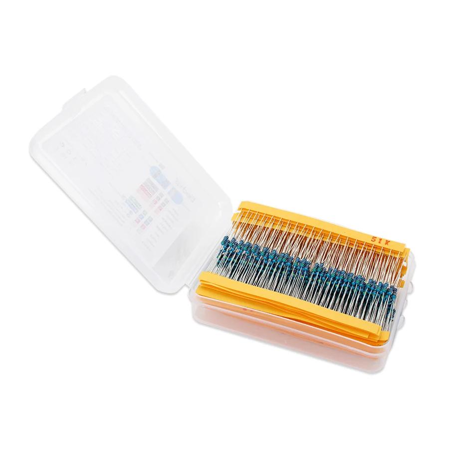 

10 Ом~1 М Ом 1% 1/4 Вт Набір плівкових резисторів 30 значень* 20 шт. Набір металевих резисторів своїми руками ВИКОРИСТОВУЙТЕ Кольоровий кільцевий опір 600 шт./лот 600Pcs