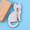 2025 New Acrylic Black White Cat Brooches Lapel Pins for Women Cute Cartoon Fish Animal Resin Brooch Badges Accessories