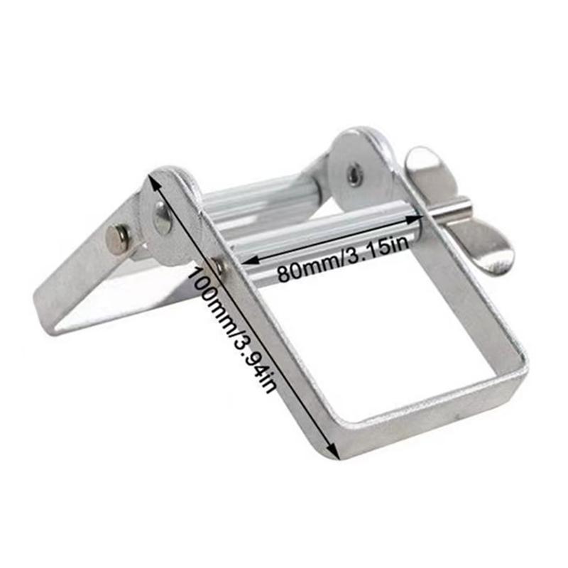 Stainless Steel Frosted Toothpaste Hand Cream Sauce Extruder Household Bathroom Supplies Toothbrush Rack Tooth Paste Dispenser