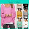 Elegant Women Plus Size Long Sleeve Pullover T-shirt With Loose Baggy Casual Fit