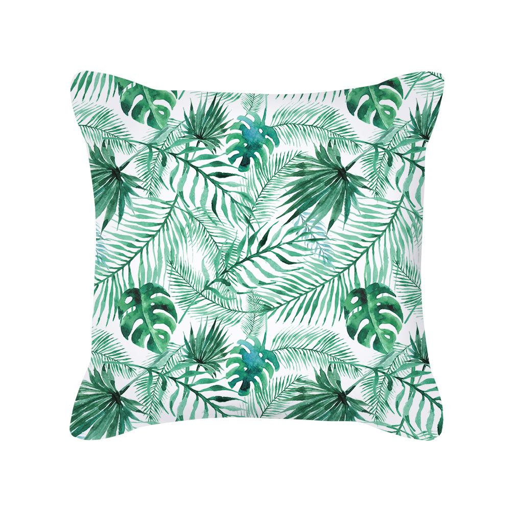 New Home Green Plant Tropical Pillow Cover Without Core Cushion Cover Waist Pillow Cover Cushion Cover Furniture Supplies