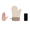 Auf Lager Beige Silikon Anti-Verbrühungs-Rutschfeste Baumwollgepolsterte Hitzebeständige Handschuhe für Mikrowelle und Backen