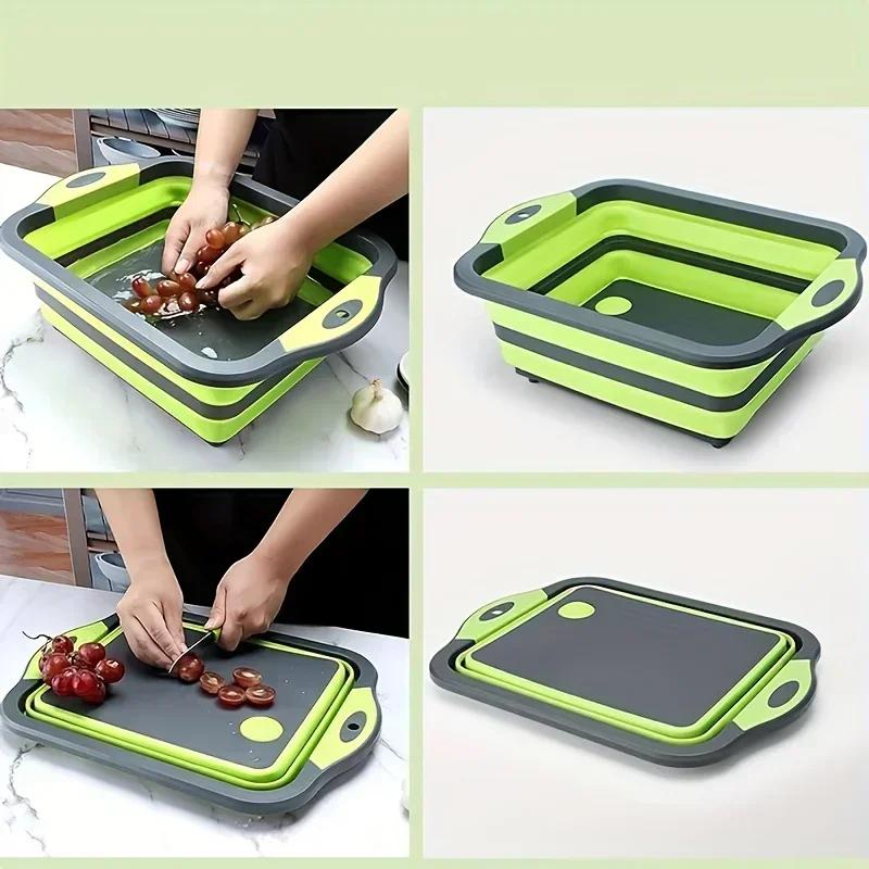 Caravan Foldable Cutting Board Sinks Drain Basket Portable Folding Wash Basins Fit For Caravan Rv Kitchen Wash Basin Accessories