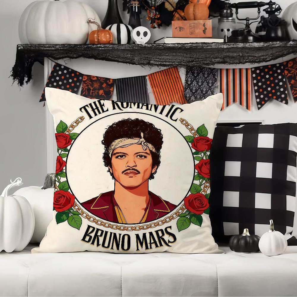 American Singer B-Bruno M-Mars Pillow Case Office Cushions Suitable For Sofa Car Bedroom Decorative Cushion Cover