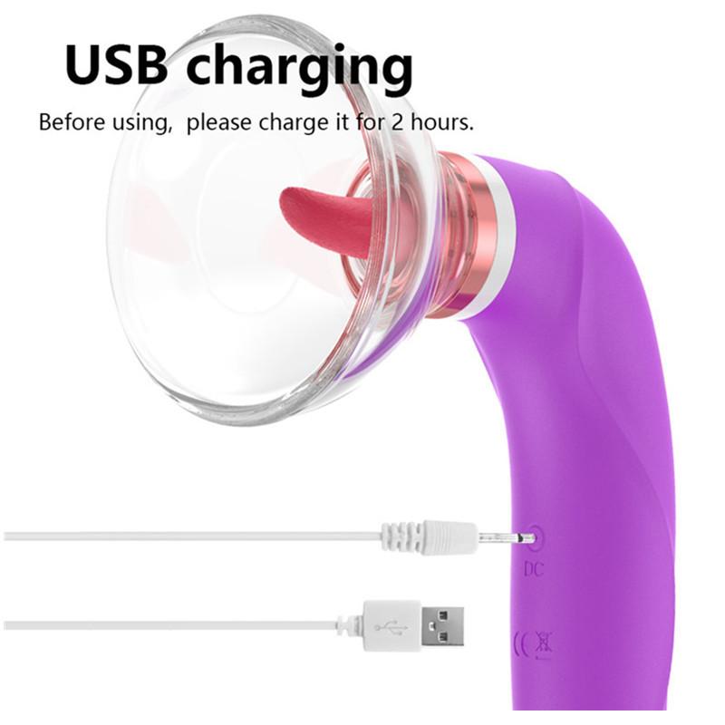 Succhiare vibratore giocattolo del sesso delle donne giocattoli per adulti virbatori giocattolo del sesso femminile giocattolo della lingua per le donne vibratore del punto G giocattoli per capezzoli stimolatore del clitoride