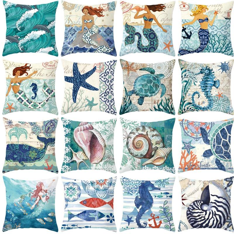 seashell throw pillows