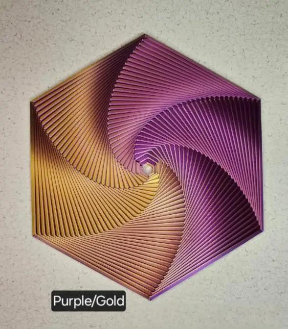 3D-Printed Fractal Fidget Hexagon 3D Printed Hexagonal Stress Relief Toys Hexagonal Fractal Ring Spiral Change Toys