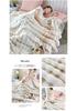 Cross-border Tie-dye Ink Painting Fleece Blanket - Large Bubble Air Conditioning Shawl