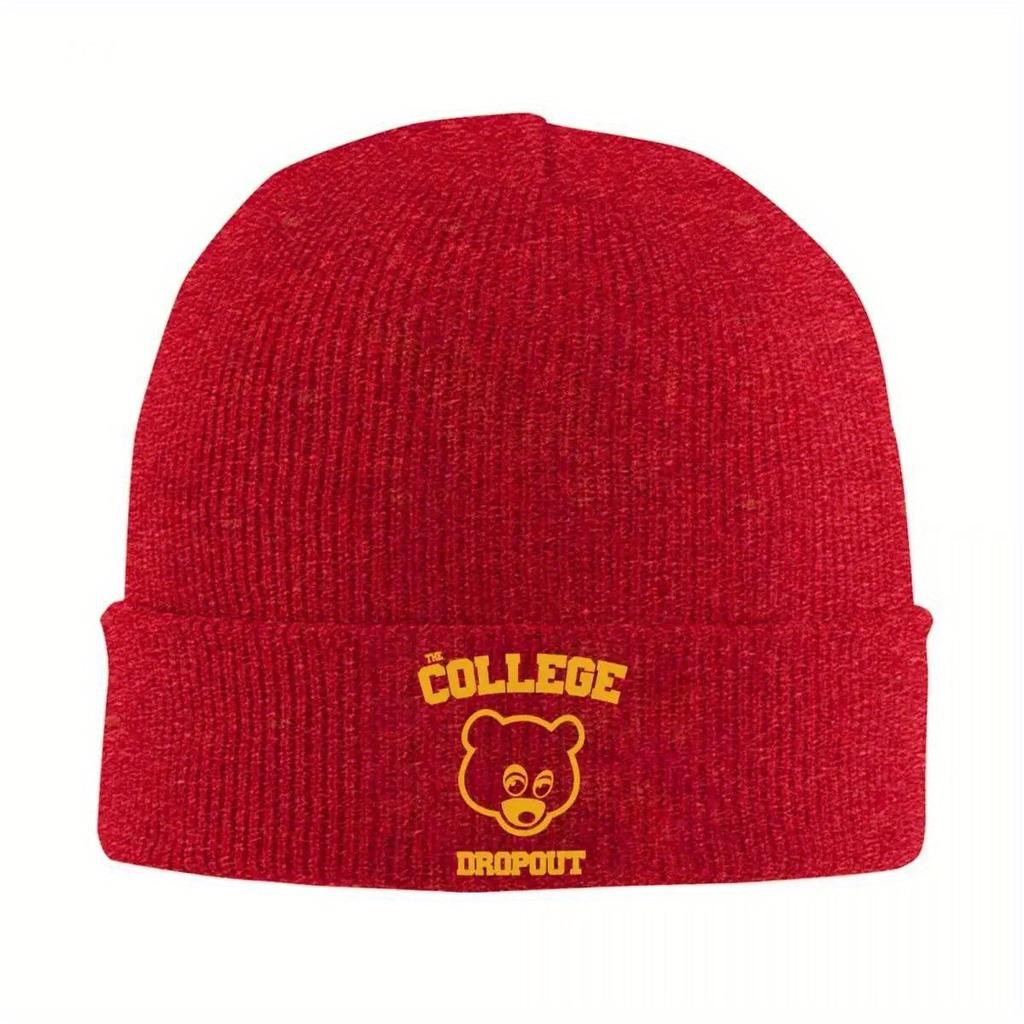 College Dropout Knit Hat Beanies Autumn Winter Hat Warm Hip-hop Kanye West Music Cap Unisex Women