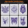 Hojas de Papel de Transferencia para Tatuajes Papel para Esténcil de Tatuajes Tamaño A4 4 Capas Papel de Calco para Tatuajes DIY Kit de Tatuaje Suministros para Tatuajes