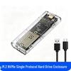 Transparent NVMe M.2 SSD Enclosure, 10Gbps Laptop Mobile Box