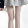 Women Sexy Sheer Bowknot Printed Fishnet Pantyhose Hottie Party Hollowed Out Nylon Elastic Fishnets Tights Plus Size Stockings
