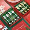4Pcs Christmas Trees Santa Tea Spoon Gingerbreads Man Dessert Drink Mixing Spoon