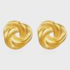 Náušnice z nerezové oceli s nepravidelným kroucením pozlacené 18K zlatem pro ženy - Evropský a americký módní trend