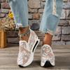 Women's Plus Size Thick Soled Sports Single Shoes Casual Mesh Sponge Cake Heel Sneaker Shoes 35-42