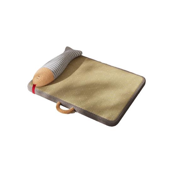 Pet Mat Cooling Rattan Fabric Breathable Anti-Slip Soft Thick Filling Sleep Heat Dissipation Summer Pet Cooling Pad