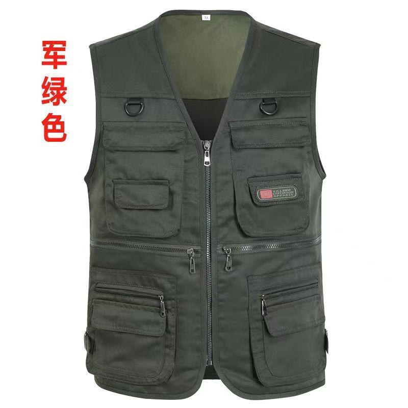 Spring Summer Mesh Autumn Multi-Pocket Vest Man Fishing Photography Men's Tactical Flying Vest