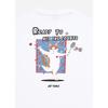 YONEX 251Ts050U White Unisex Cat Graphic Short Sleeve T-Shirt
